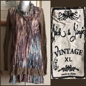 VINTAGE BY JACK & JINGER EMBELLISHED TUNIC